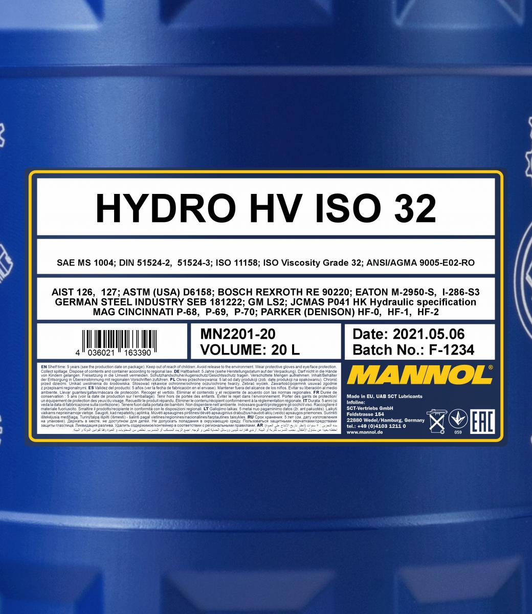 MANNOL Hydrauliköl Hydraulik Öl Hydro ISO 46 2X 10 Liter online i