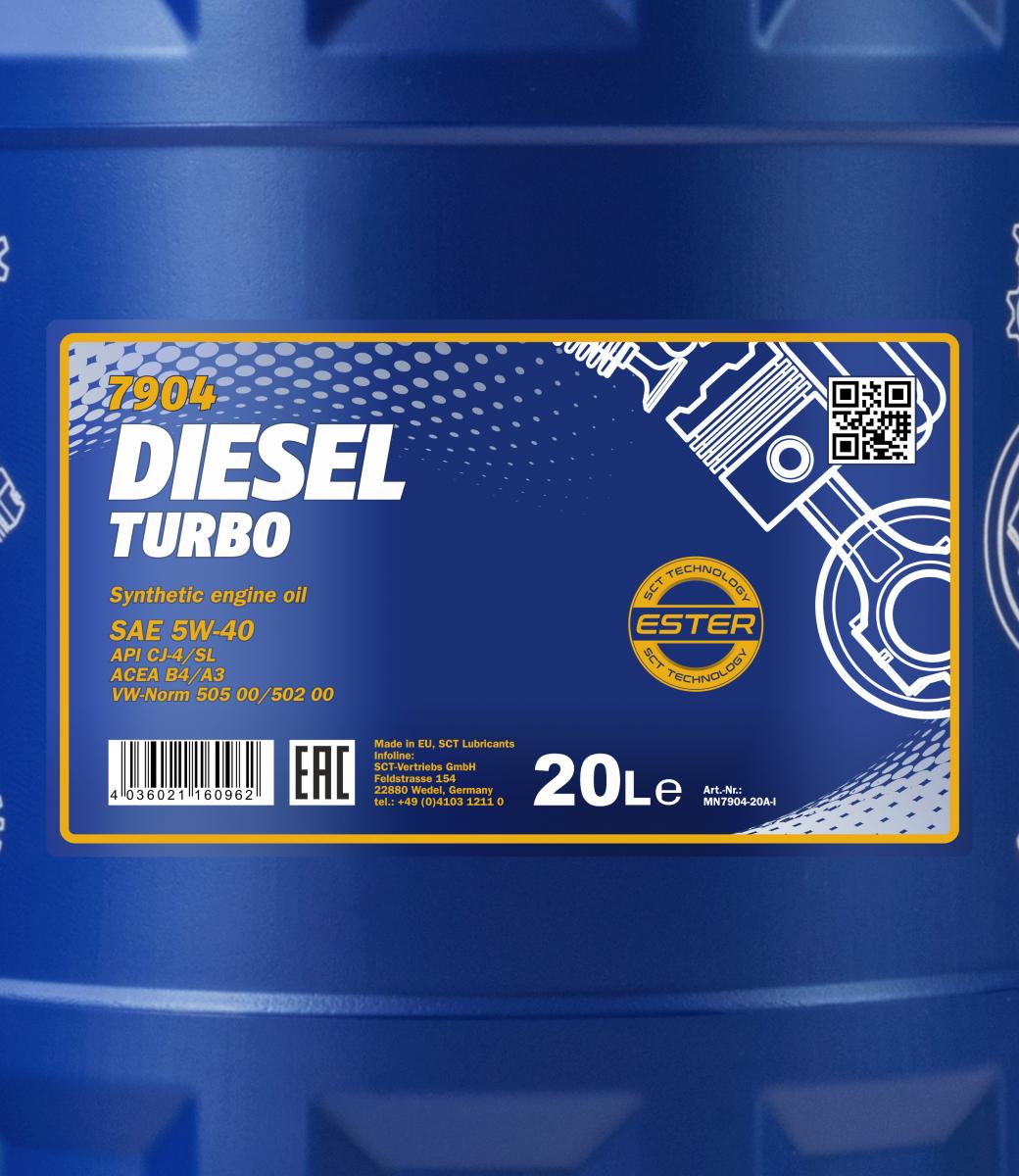 Huile moteur MANNOL DIESEL TURBO 5W40 1l, MN7904-1