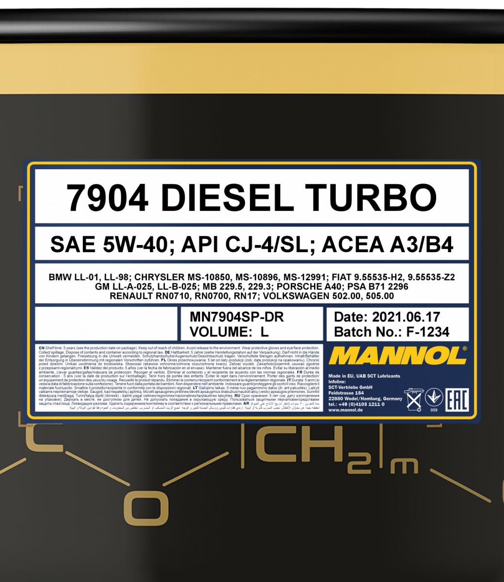 MANNOL Diesel Turbo 5W-40 7904