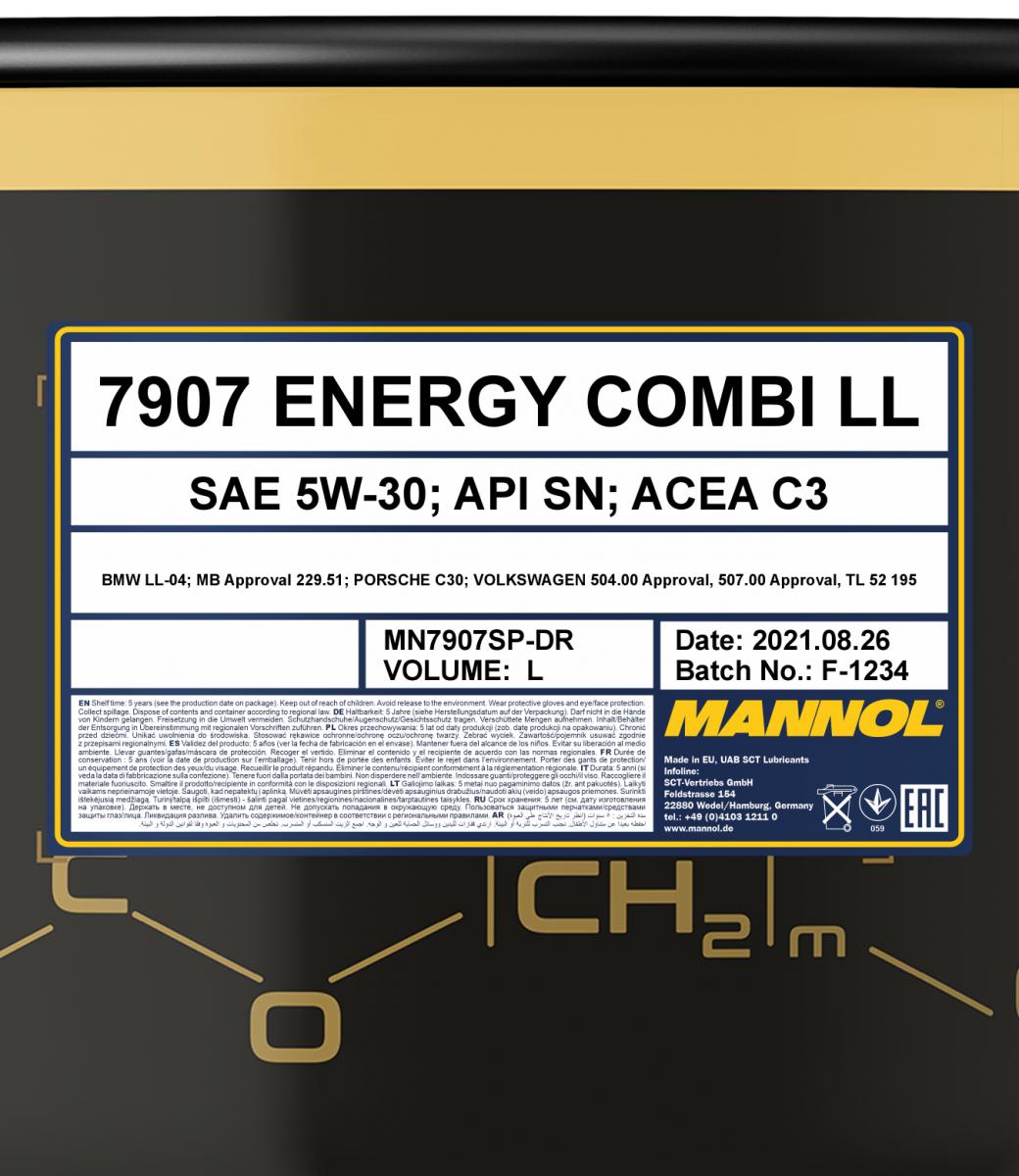 MANNOL Energy Combi LL 5W30 C3 Fully Synthetic Oil VW 50400 50700 LL04  229.51